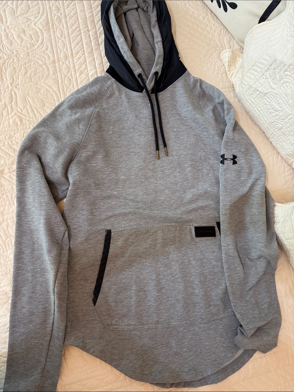 Under Armour Gray Hoodie with Black Hood and Accents